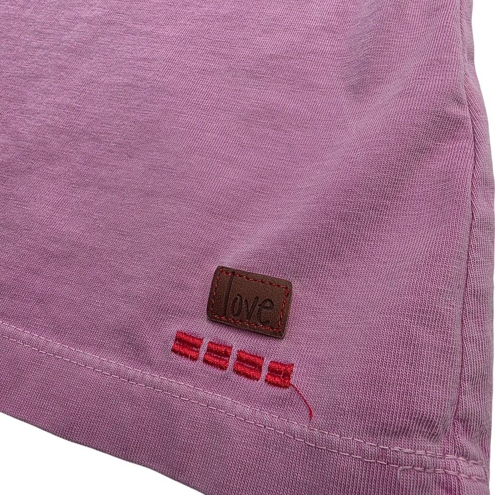Peace Love World Womens XXS I Love Today Purple V Neck Short Sleeve‎ Tee - Picture 5 of 7